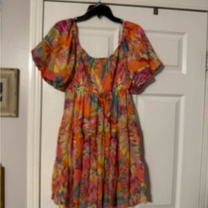 Flying Tomato Multicolor Textured Dress